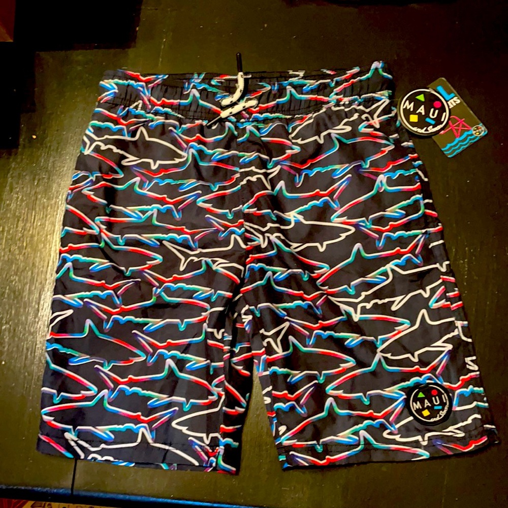 Maui and Sons Boys Romain Swim Trunk